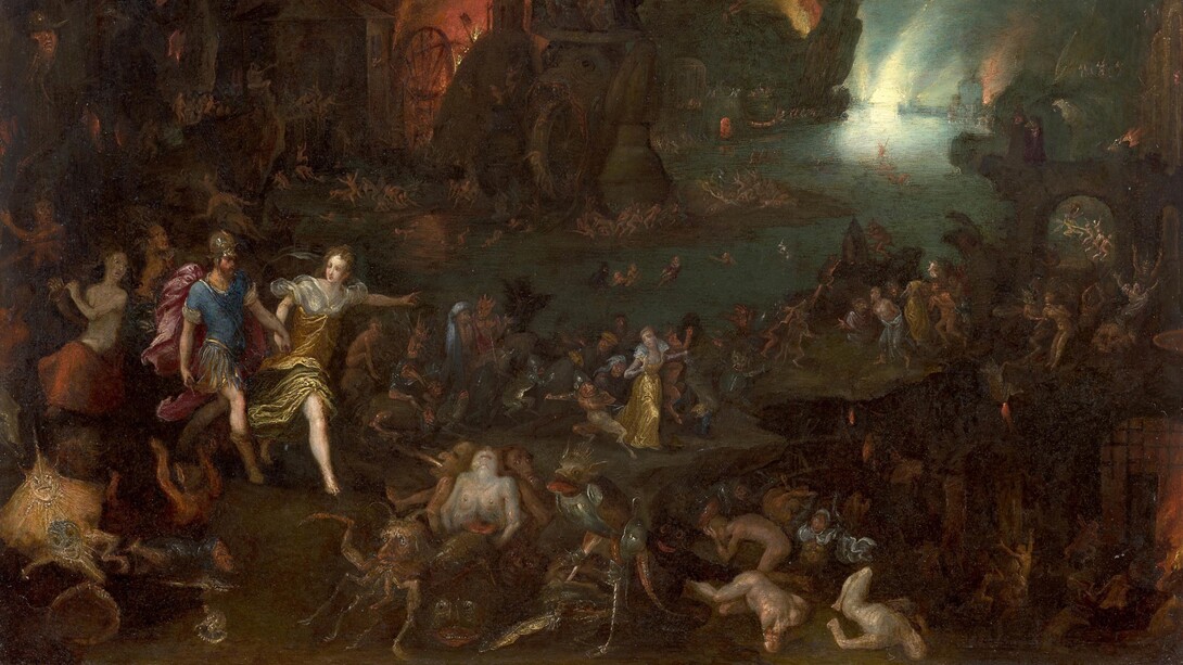 Jan Brueghel, The elder, Aeneas and the Sibyl in the Underworld. Courtesy of Artcurial