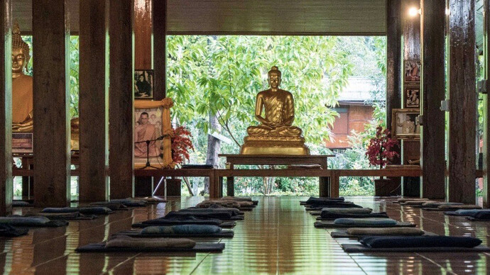 Monastero di Wat Pa Tam Wat, sala meditazione 