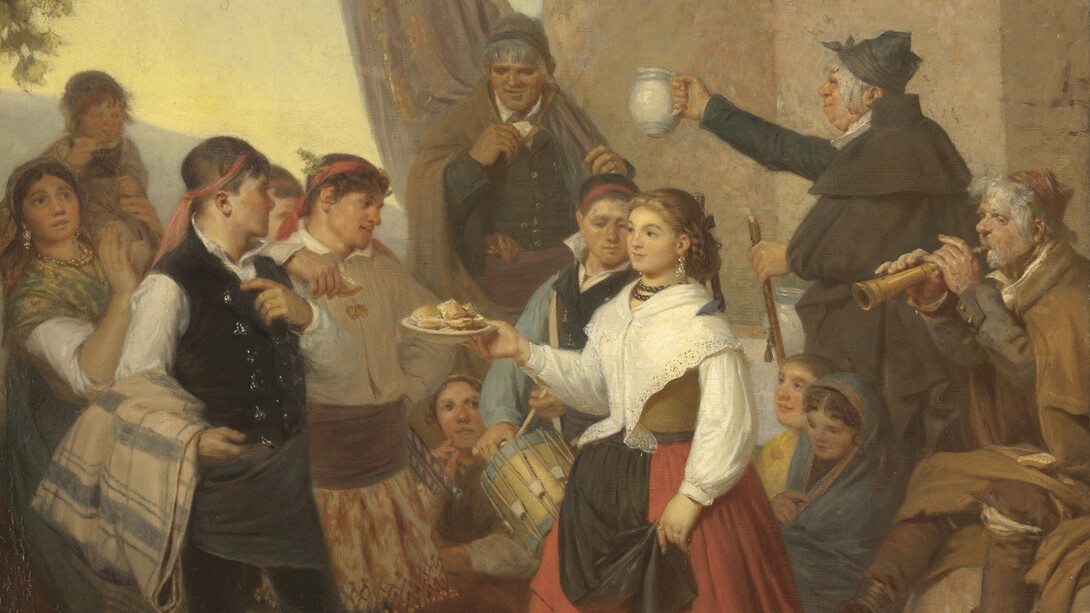 Valeriano Domínguez Bécquer, The offering. Festivities in Moncayo (Aragon), on the eve of the patron saint's day (detail), 1866. Courtesy of Museo Nacional del Prado