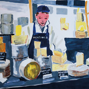 Marine Delaye, Neals Yard, Borough Market, Acrylic, 50 x 60 cm