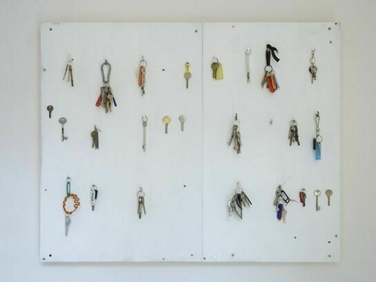 Phillip Lai Untitled (keys), 2012, wood, paint, keys, mixed-media, approx. 79.5 x 89.5 x 11 cm