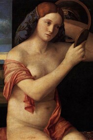 Giovanni Bellini. Giovane donna davanti allo specchio
