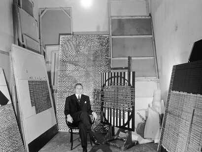 Paolo Masi, in studio, 1965