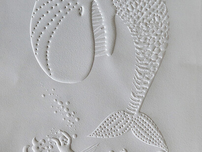 Andrea Dezso, Whale, Relief print with embossing, 2014 © Andrea Dezso
Image courtesy of Pilchuck Glass School
