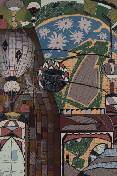 Lari Pittman, The remedy of analog space and time (detail), 2025. Courtesy of Lehmann Maupin