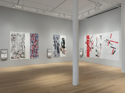 Eugenio Dittborn. Courtesy of Alexander and Bonin