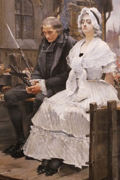 François Flameng, "Maria Antonietta verso il patibolo", 1885, Musée de la Révolution française, Francia