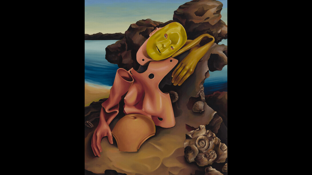 Kristen Sanders, Morning Tide, 2023, acrylic on canvas, 40x32 inches. Courtesy the artist and Asya Geisberg Gallery
