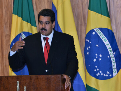Nicolás Maduro durante una visita a Brasil. Palacio Presidencial en Brasilia, 09 de mayo de 2013