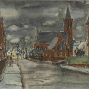Sir William Gillies, Willowbrae Road, Edinburgh, c.1935, watercolour