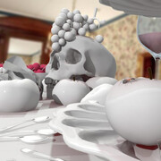 The seeing glass, 2017. Troy Richards (born 1969) and Knut Hybinette (born 1972). VR simulation, 5 min. Courtesy of the artists. © Troy Richards and Knut Hybinette. Music by Clint Borzoni.