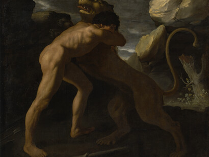 Francisco de Zurbarán, Eracle affronta il leone di Nemea