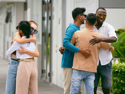 With smiles and hugs, these individuals demonstrate that genuine connection and mutual care are key to balancing personal rights with the needs of society