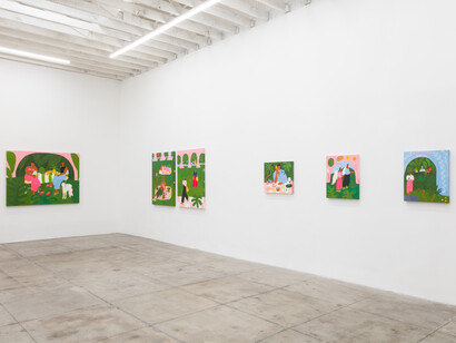 Lilian Martinez, Women and dogs, exhibition view. Courtesy of Ochi Gallery