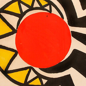 Alexander Calder, Red Core (detail), 1966, gouache on paper, 108 x 75 cm