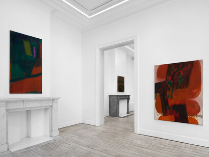 Albert Irvin, Early work from the '60s, vue de l'exposition. Avec l'aimable autorisation de la galerie Nino Mier