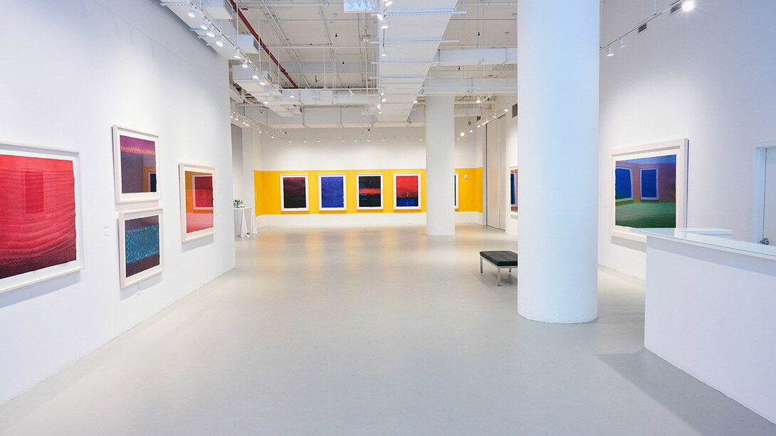 Sohan Qadri, In search of transcendence, exhibition view. Courtesy of Sundaram Tagore Gallery