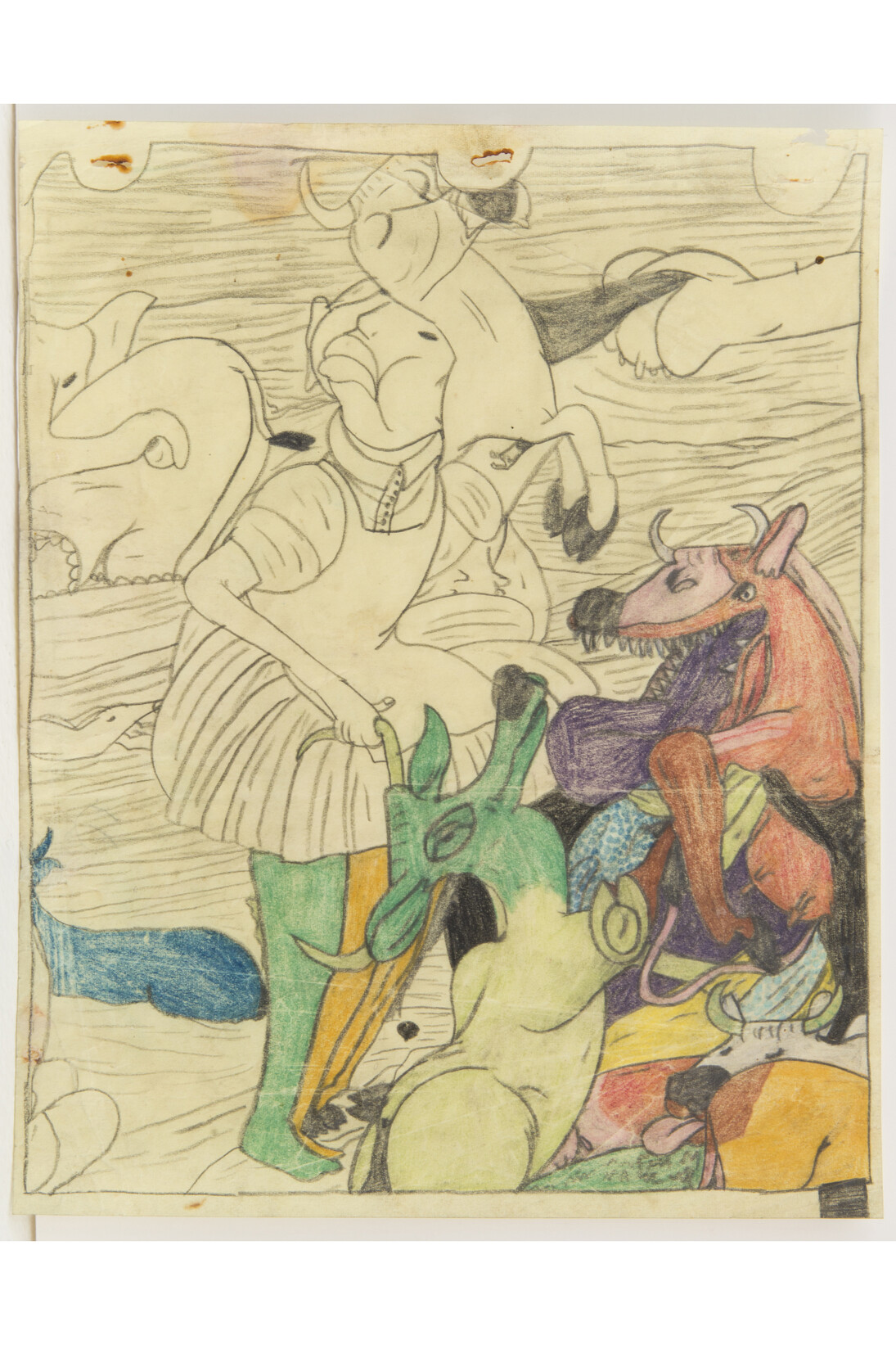 Susan Te Kahurangi King, Untitled, c. 1965, Graphite and colored pencil on paper, 10.25 x 8 inches (26 x 20.3 cm)