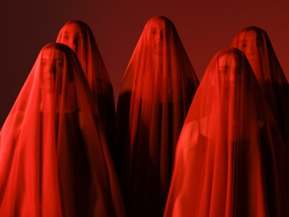 Indian women standing and thinking. The true meaning of Karma is only to act without anticipating a particular reaction