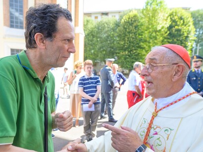 Roberto Carlo Delconte con il cardinale Angelo De Donatis in una foto di Luigi Bloise