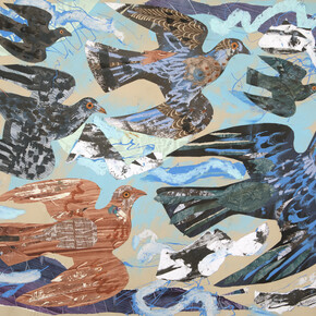 Mark Hearld, On The Wing, 2021. Photo © York Digital Image Courtesy Yorkshire Sculpture Park