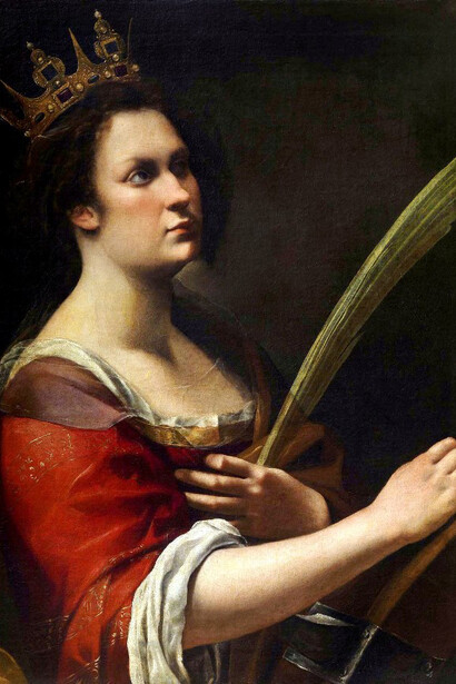 Artemisia Gentileschi - Santa Caterina d'Alessandria, olio su tela