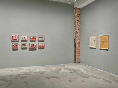 Philip Guston, Life with P., exhibition view. Courtesy of Hauser & Wirth Gallery