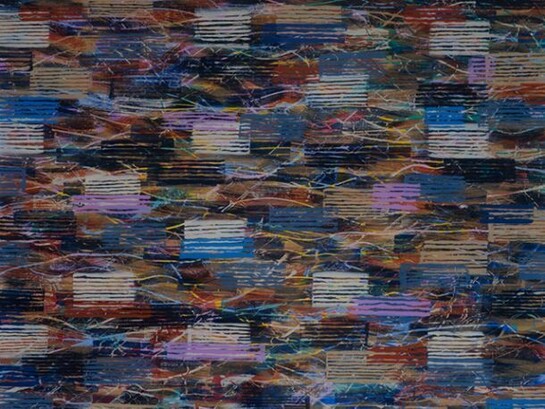 Tom Pike, Warp and Weft, 40 x 56 cm, arylic on Paper