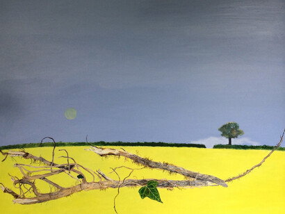 Jocelyn Clarke, Landscape with Ivy Root, 2014, 68 x 84 cm, oil on board