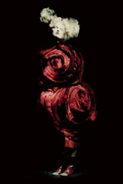 Rei Kawakubo (Japanese, born 1942) for Comme des Garçons (Japanese, founded 1969), Blood and Roses, spring/summer 2015; Courtesy of Comme des Garçons. Photograph by © Paolo Roversi; Courtesy of The Metropolitan Museum of Art
