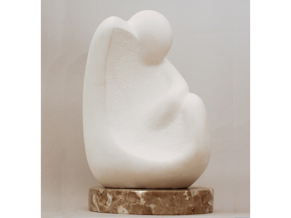 Lillian Engel, Seated Figure, 2003, marble, 19 x 14 x 9 inches