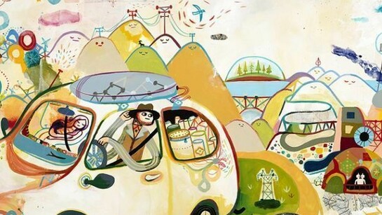 Souther Salazar, Wanderers, mixed media on wood panel, 30 x 60 x 2 inches,(76.20 x 152.40 x 5.08 cm), 31 x 61 x 2.5 inches, framed