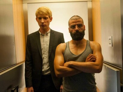 Ex Machina. Los actores Domhnall Gleeson y Oscar Isaac