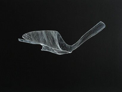 Rita Alaoui, Objet Trouvé No.19, 2016, acrylic on pa…r, 50 x 70cm. Courtesy of Tiwani Contemporary