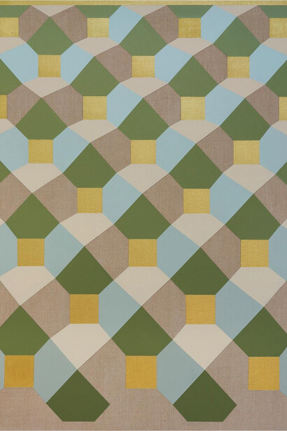 Carrie Marill, Positive Illusions (detail), 2023, Acrylic on linen, 36” x 30”. Courtesy of Lisa Sette Gallery
