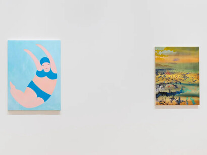 Various artists, Immensity of blue, exhibition view. Courtesy of Jane Lombard Gallery 