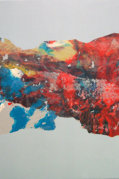 Melissa Dickenson, Crease, acrylic and polyethylene films, 12 x 9 inches