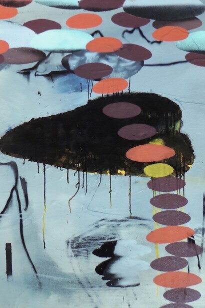 Mark Surridge, Wayfinder I oil and ilminite on canvas 120x150cm. Courtesy of Gallery 8