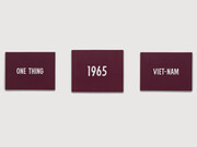 On Kawara, Title, 1965, Acrylic on canvas, triptych, Left panel: 46 3/8 x 61 3/8 inches (117.8 x 155.9 cm); center panel: 51 1/4 x 62 3/4 inches (130.2 x 159.4 cm); right panel: 46 1/4 x 61 3/8 inches (117.5 x 155.9 cm), National Gallery of Art, Washington D.C., Patrons’ Permanent Fund