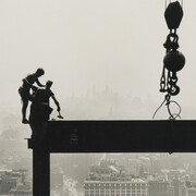 Lewis Hine, Laying Beams, Empire State Building construction, 1931 ca, Gelatin silver print (vintage), Collection of Martin Z. Margulies