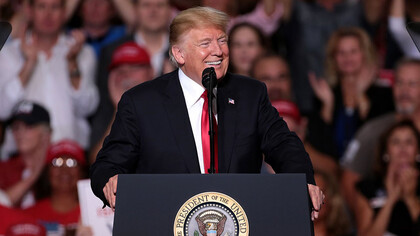 Donald Trump während seiner ersten Amtsperiode in Arizona, 2018