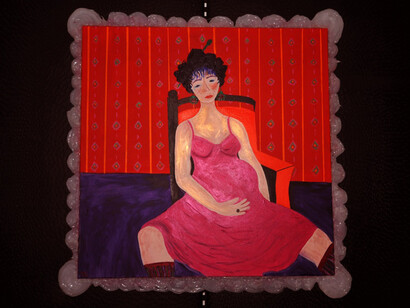 Marisa Laurito, Concettina, 2010, 90 x 90 cm, Tecnica mista con acrilico e silicone