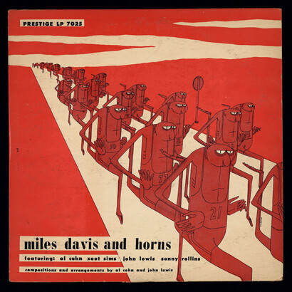 Jay Jay Johnson, Kai Winding, Bennie Green, “Trombone by three“, no. 4, 1957, 16 RPM, Bob Weinstock (produttore), Ira Gitler (liner notes), Reid Miles (art director), Andy Warhol (art/foto)