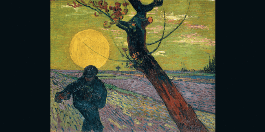 Vincent Van Gogh, Le semeur, soleil couchant, 1888, huile sur toile, 73 x 92 cm. Fondation Collection E.G. Bührle, Zurich  photo SIK-ISEA, Zurich (J.-P. Kuhn)