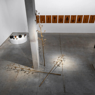 M’barek Bouhchichi, Black seeds, exhibition view. Courtesy of Selma Feriani Gallery