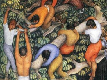 Negar su grandeza equivale a desconocer que nuestra historia no comenzó con la conquista, sino mucho antes. Detalle de “Historia de Morelos, Conquista y Revolución”, pintado por Diego Rivera en Morelos, México