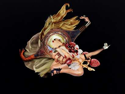 Rashaad Newsome, Baaaaaaam!, unframed, collage on paper, 32 x 40 in, courtesy the artist and The Fine Art Society