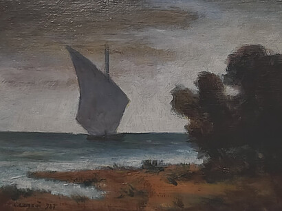 Carlo Carrà, La vela latina, 1947. Cortesia di CSArt - Comunicazione per l'Arte
