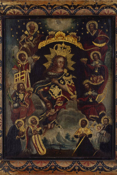 Anónimo, Glorificación de la Virgen, s. XVIII. Cortesía del Museo Pedro de Osma