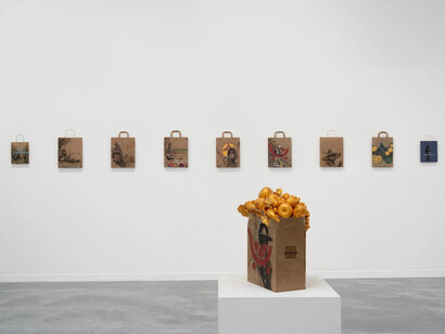 Narsiso Martinez, Eat happy, exhibition view. Courtesy of Charlie James Gallery